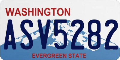 WA license plate ASV5282