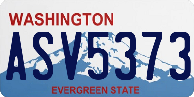 WA license plate ASV5373
