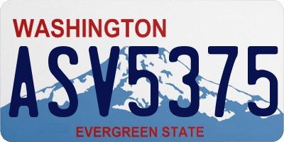 WA license plate ASV5375