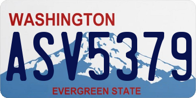 WA license plate ASV5379