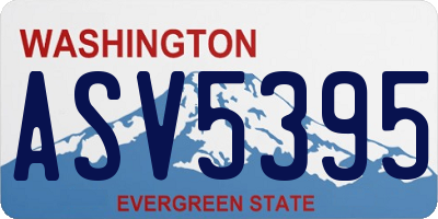 WA license plate ASV5395