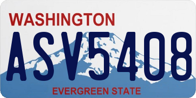 WA license plate ASV5408