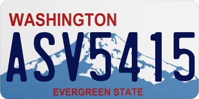 WA license plate ASV5415