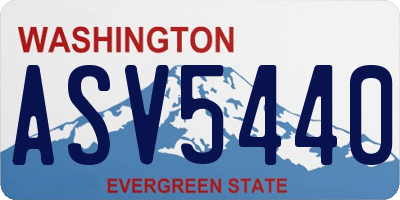 WA license plate ASV5440