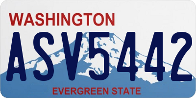 WA license plate ASV5442