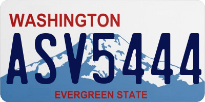 WA license plate ASV5444