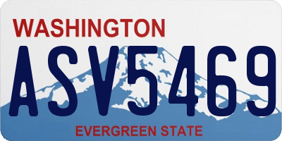 WA license plate ASV5469