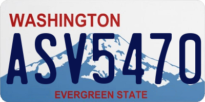 WA license plate ASV5470