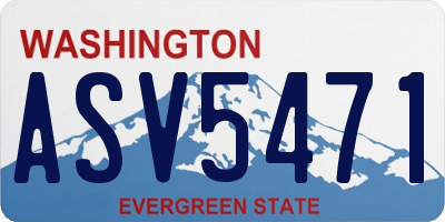 WA license plate ASV5471
