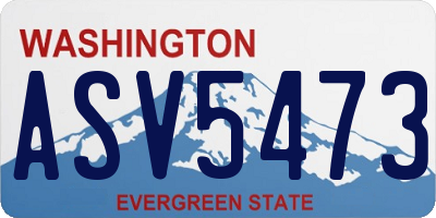 WA license plate ASV5473