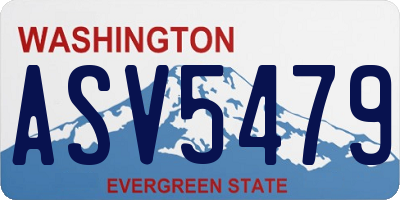 WA license plate ASV5479