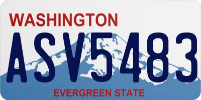 WA license plate ASV5483