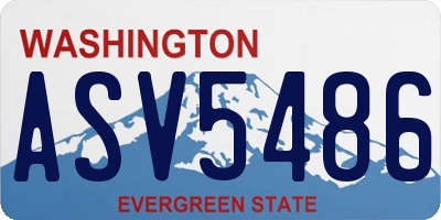 WA license plate ASV5486