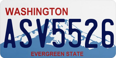 WA license plate ASV5526