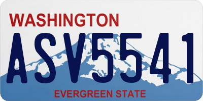 WA license plate ASV5541