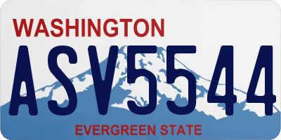 WA license plate ASV5544