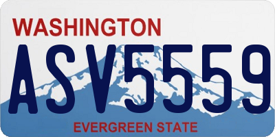 WA license plate ASV5559
