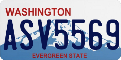 WA license plate ASV5569