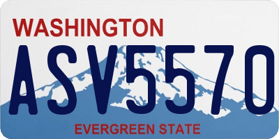 WA license plate ASV5570