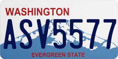 WA license plate ASV5577