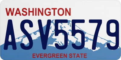 WA license plate ASV5579