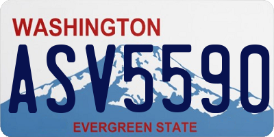 WA license plate ASV5590