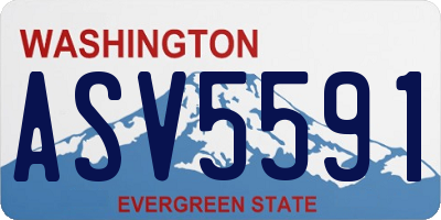 WA license plate ASV5591