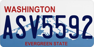 WA license plate ASV5592