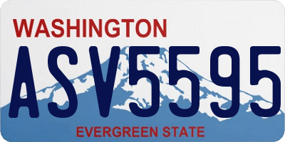 WA license plate ASV5595