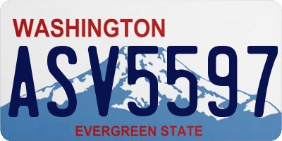 WA license plate ASV5597
