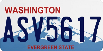 WA license plate ASV5617