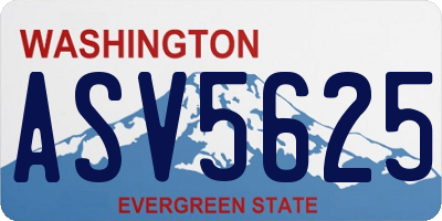 WA license plate ASV5625