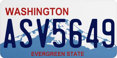 WA license plate ASV5649