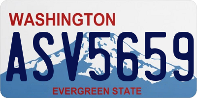 WA license plate ASV5659