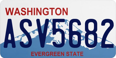 WA license plate ASV5682