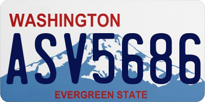 WA license plate ASV5686