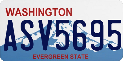 WA license plate ASV5695