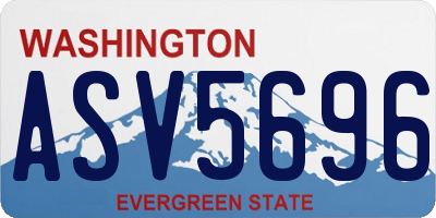 WA license plate ASV5696