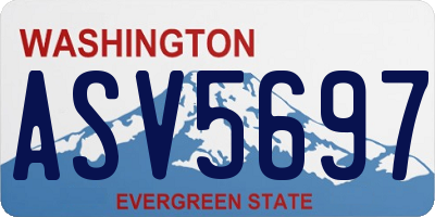 WA license plate ASV5697
