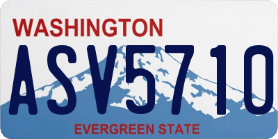 WA license plate ASV5710