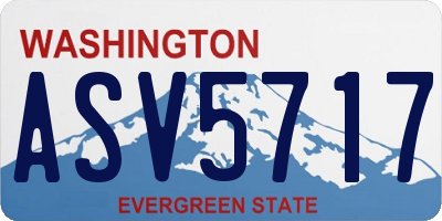 WA license plate ASV5717