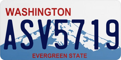 WA license plate ASV5719
