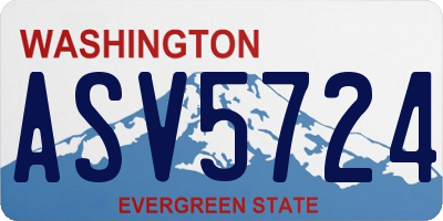 WA license plate ASV5724