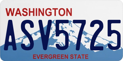 WA license plate ASV5725