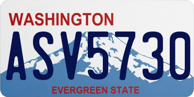 WA license plate ASV5730