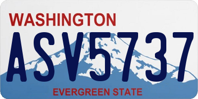 WA license plate ASV5737