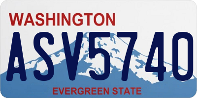 WA license plate ASV5740