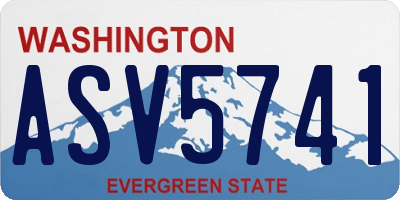 WA license plate ASV5741
