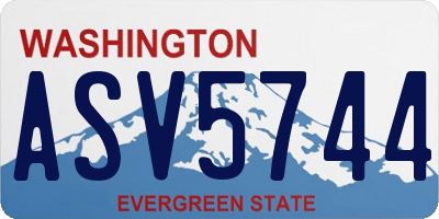 WA license plate ASV5744