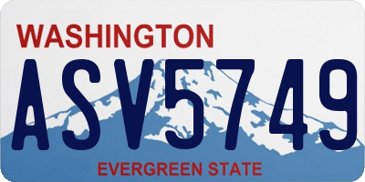 WA license plate ASV5749